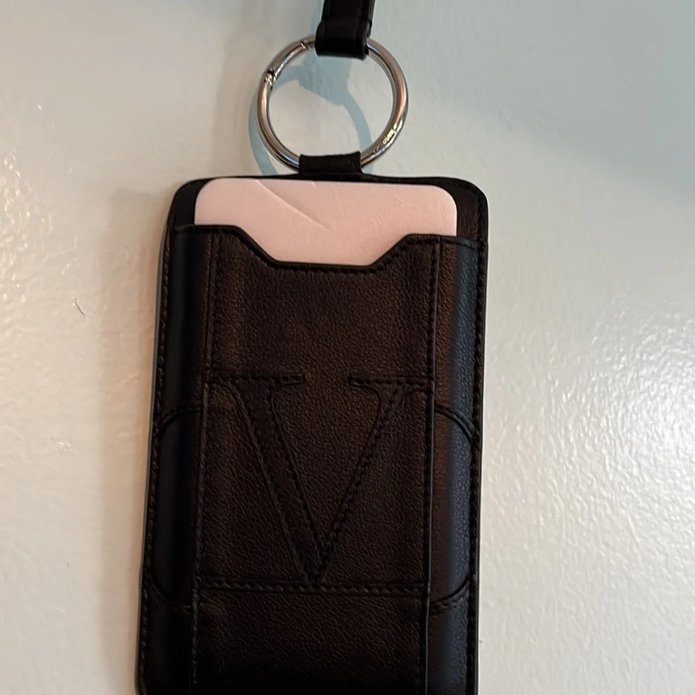 VALENTINO LEATHER NECK PHONE HOLDER
